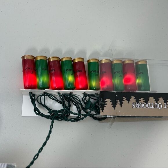 New Bass Pro Shops 10 Count Shotgun Shell Mini Light Set Indoor/Outdoor Novelty - Picture 2 of 7